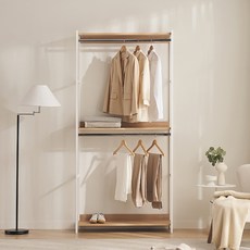 삼익가구 로우디 시스템 옷장 드레스룸 1000 2단 행거형 방문설치, 오크