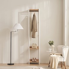 삼익가구 로우디 시스템 옷장 드레스룸 400 1단 행거형 방문설치, 오크