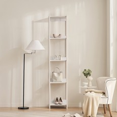 삼익가구 로우디 시스템 옷장 드레스룸 400 5단 선반장 방문설치, 화이트