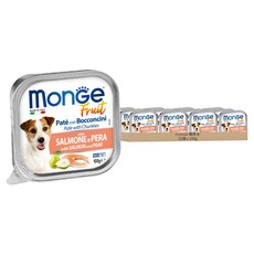 monGe 瑪恩吉 倍愛滿滿蔬果 主食犬餐盒, 32個, 100g, 鮭魚 + 梨子
