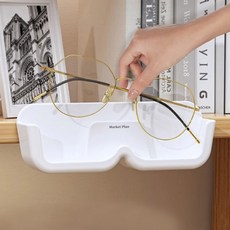 마켓플랜 심플리 다용도 부착 안경 수납 선반, 화이트, 5개