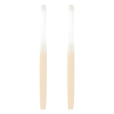 MUJI 無印良品 可替換刷頭的牙刷 局部清潔 柔軟刷毛 黃色, 2支, 1入