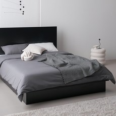 웰퍼니쳐 스테론 컴팩트 헤드형 침대프레임 단품 방문설치, 블랙