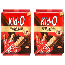 Kid-O 厚餡夾心酥 巧克力, 91g, 2袋
