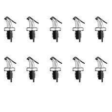 Simply A油瓶瓶塞矽膠倒油器, 10個, 黑銀色