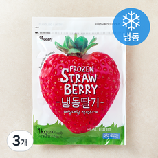 국내산 딸기 (냉동), 1kg, 3개