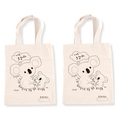 유니아트 캔버스 그림 가방, 지구사랑 코알라, 2개