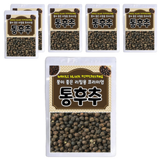 풍미 좋은 프리미엄 통 흑후추 리필용, 200g, 6개