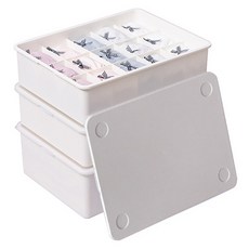 EZLIVING 分格內衣收納盒組 1格 + 10格 + 15格, 1套