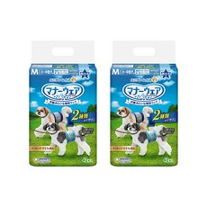 Unicharm Pet 禮貌帶 男用 M, 公狗專用尿褲, 腰圍40-45cm, 體重5.5-7.5kg, 42枚入, M(腰圍40~45cm 體重5.5~7.5kg), 42片, 2包