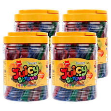 Juicy Straws 蒟蒻果凍條 綜合水果口味, 817g, 4罐