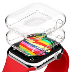 GOOSPERY Apple Watch 兼容全包覆軟式保護殼 2入, 透明