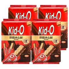 Kid-O 厚餡夾心酥 巧克力, 91g, 4袋