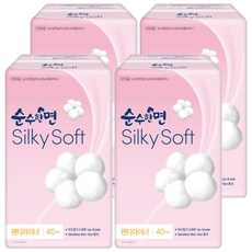 순수한면 실키소프트 팬티라이너, 슈퍼롱, 40개입, 4개