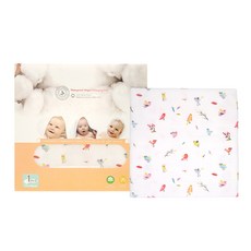 JUSTGREEN 紗布防漏尿墊 醫療級天然純棉紗布製成面料 PU環保膜有效隔水 耐洗易乾 無漂白無螢光劑, 童話鳥樂園, 1個