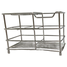 FANCY LIFE 不鏽鋼牙刷架，小款四格，底部防滑墊，多樣收納, 1個