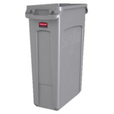 Rubbermaid 樂柏美 SlimJim 通風式垃圾桶, 60.6L, 灰色