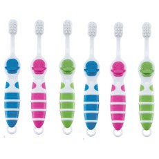 KU.KU Duckbill 酷咕鴨 幼兒超軟毛牙刷 1~3歲, 藍色 + 粉色 + 綠色, 3支, 2組