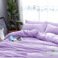 LoveCity 寢城之戀 超柔水洗絲 刺繡四葉草 被套床包組