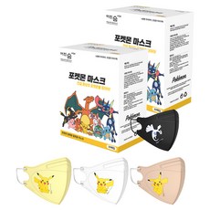 어린숨 엣지 포켓몬 아트 전설 환상을 찾아라 심볼 마스크 유아용 뉴초초소형 3종 x 10p + 랜덤발송 세트, 30매입, 2세트, 피카츄