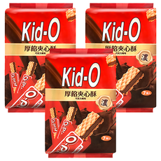 Kid-O 厚餡夾心酥 巧克力風味 (13公克*7包), 91g, 3袋