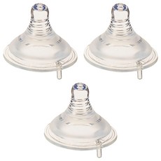 mammyshop 媽咪小站 母感體驗2.5 防脹氣奶瓶用奶嘴 寬大口徑 十字孔 M 3個, M(3個月以上), 1盒, M