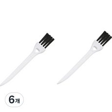 圓拳 刮鬍刀縫隙灰塵迷你清潔刷具 白色 + 黑色, 6個, 1入