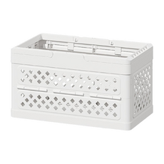 FAmILyLIFE 生活 多功能可疊加折疊洗衣籃 40L, 簡約白