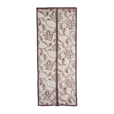 FAmILyLIFE 生活 快裝式全手工超靜音防蚊門簾 魔鬼氈 HL-153, 五星苺花咖, 1組