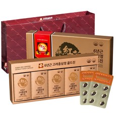 KOREA GINSENG DISTRIBUTION 6年根高麗紅蔘萃取黃金膠囊+購物袋, 120顆, 1套