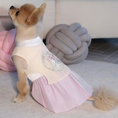 geumdongi hanbok 韓服造型寵物衣服 GW007 粉色, GW007 粉紅珍珠圓形印花