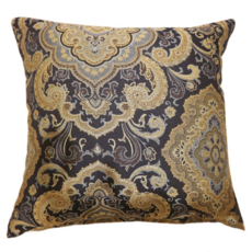 J&N 古典華麗抱枕 Set 2個 100%聚酯纖維, 藍色