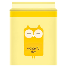 卡通 無痕式垃圾收納袋 PEVA材質 約7g 0.09mm厚 31 x 24.5 cm 黏貼式 黃色貓頭鷹款, 1組