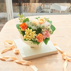 ASPASIA 康乃馨心形零錢盒+證書卡片, 黃色