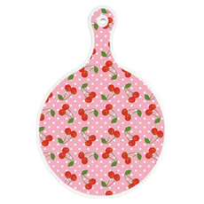 Roem Design 雙面圓形上菜砧板 粉紅櫻桃, 朱紅色櫻桃, 1個