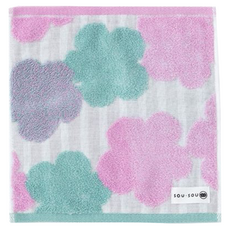 SOU SOU 日本丸真 純棉小方巾，25x25cm, 塗鴉玫瑰, 1條