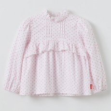 오즈키즈 여아용 프릴도트 블라우스