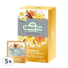 아마드티 캐모마일 허니 바닐라 차, 1.5g, 20개입, 5개