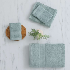 Mundotextil經典系列 葡萄牙方巾，100%棉，480g/m²，葡萄牙製造, 松石綠, 1組