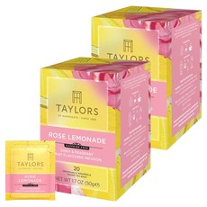 테일러스오브헤로게이트 로즈 레모네이드 허브차 티백, 2.5g, 20개입, 2개, 2.5g
