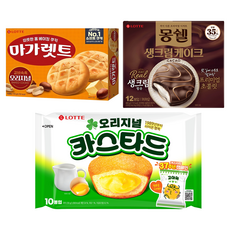 마가렛트 오리지널 352g + 카스타드 오리지날 230g + 몽쉘 카카오 408g, 1세트