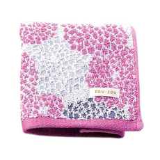 SOU SOU 京都新和風今治洗臉巾，100%純棉，約W34xL36xH0.5cm, 花漾菊, 1條