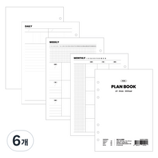recoz 六孔大容量計畫本, 6個, 100入