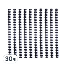 Obic 30孔活頁夾圓形活頁夾 20個入, 黑色, 12mm, 3個