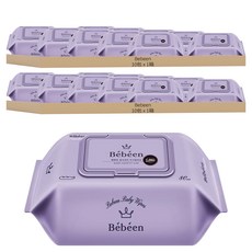 Bebeen 嬰兒溼紙巾 掀蓋式, 80張, 20包