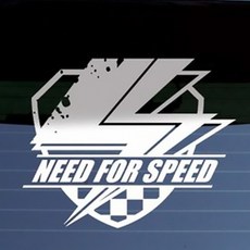 크레코 차량용 스티커 니드포스피드 마크, 화이트, 1개