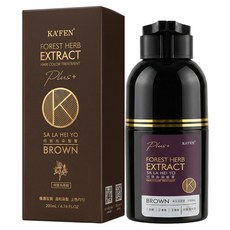 KA'FEN 卡氛 Plus+ 何首烏染髮膏 第一劑100ml + 第二劑100ml, 暮褐咖啡棕, 1盒