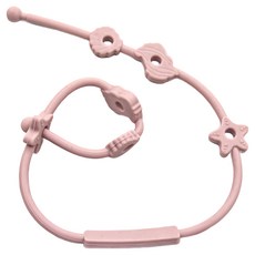 OhBabyLying 矽膠玩具鏈, 淡粉色, 嬰兒玩具, 食品級矽膠, 安全無毒, 舒緩長牙不適, 1條