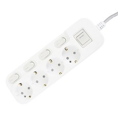SUPER TAP 超級延長線 獨立4孔, 1.5m, 1個, 白色