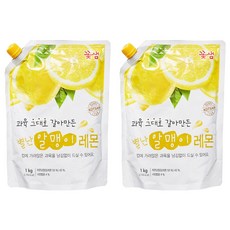 꽃샘식품 별난 알맹이 레몬차, 1kg, 2개